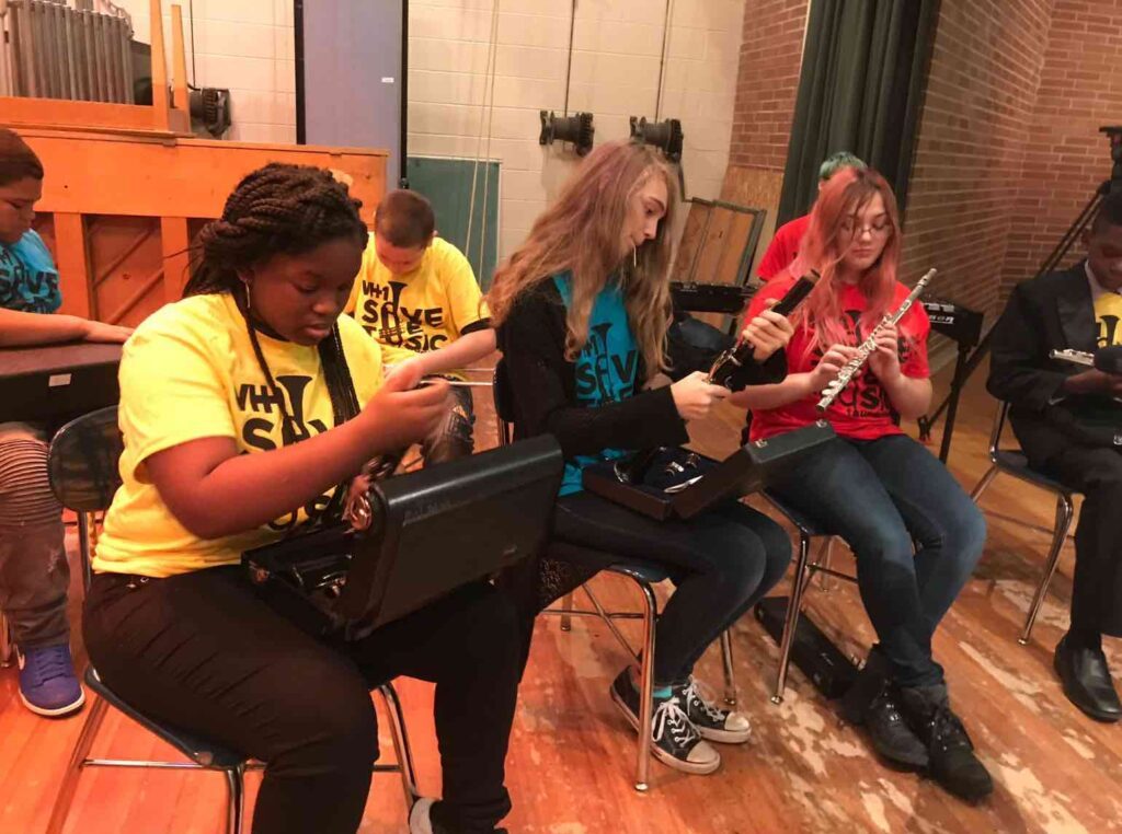 Music education grant celebration in Flint