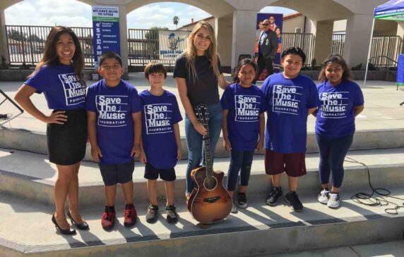 Alana Springsteen celebrates Save The Music education grant