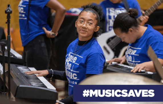 DON’T LET THE MUSIC STOP. HELP US KEEP MUSIC EDUCATION IN SCHOOLS THIS YEAR